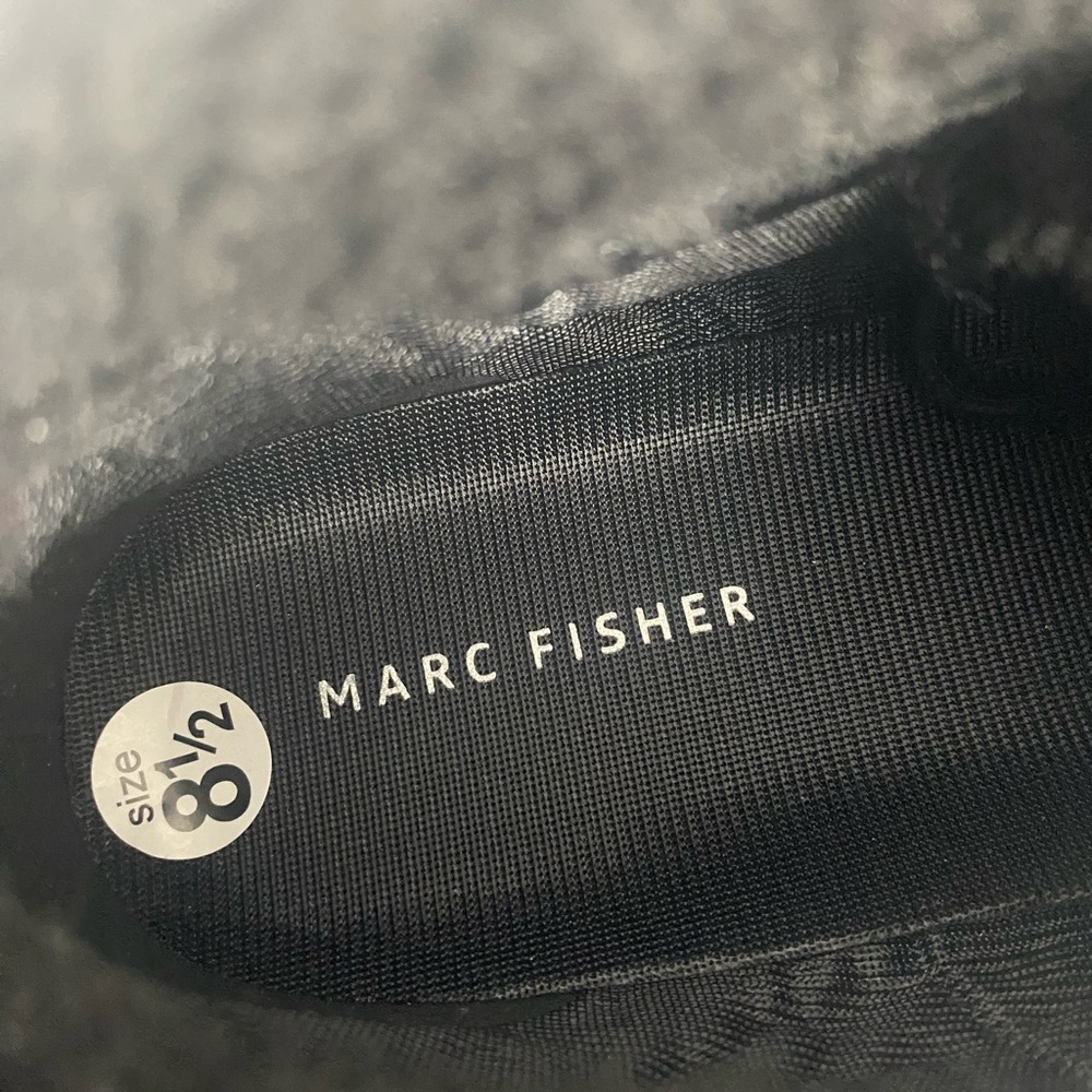 Marc Fisher Fellow Cozy High-Top Sneakers | Plaid & Faux Shearling | Size 8.5 - Picture 5 of 9